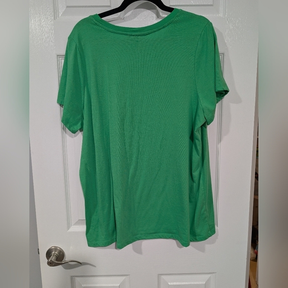 Lane Bryant Bright Green Feeling Lucky Graphic Tee in Size 18/20 (2X) - Picture 8 of 9